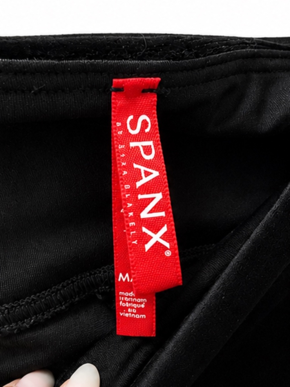 SPANX Black Velvet High Waist Leggings Size M - Picture 2 of 3
